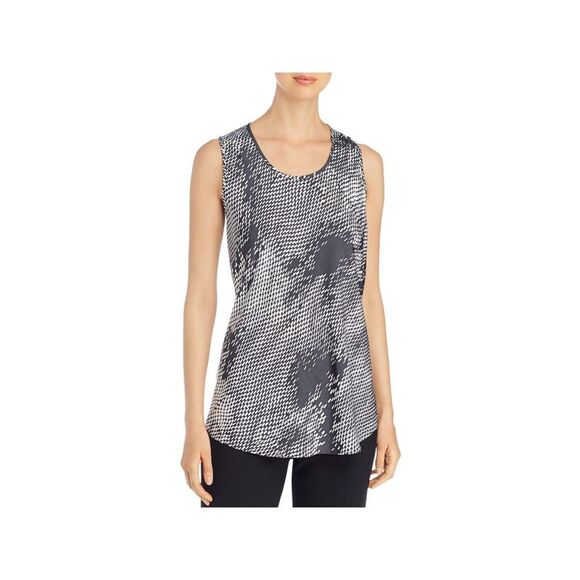 HUGO BOSS Womens Gray Sleeveless Scoop Neck Tank Top 4